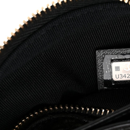 Chanel Lambskin Quilted Chain Around Pouch Hobo Black 6 of 9
