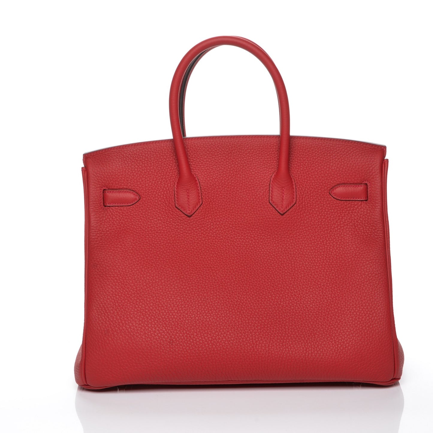 Taurillon Clemence Horseshoe Birkin 35 Rouge Casaque