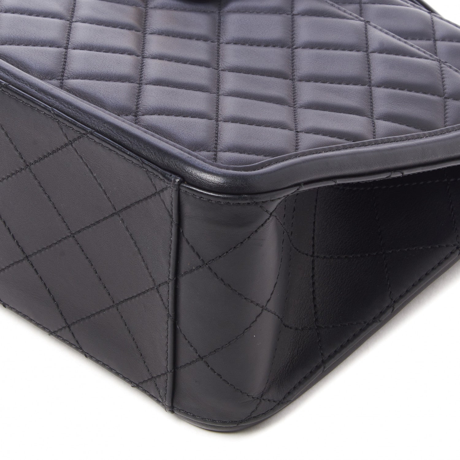 Chanel Lambskin Quilted Elegant CC Shopping Tote Black 4 of 8