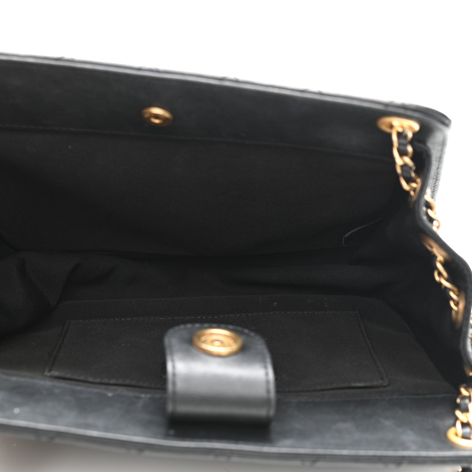 Chanel Calfskin Quilted CC Chain Accordion Tote Black 5 of 12