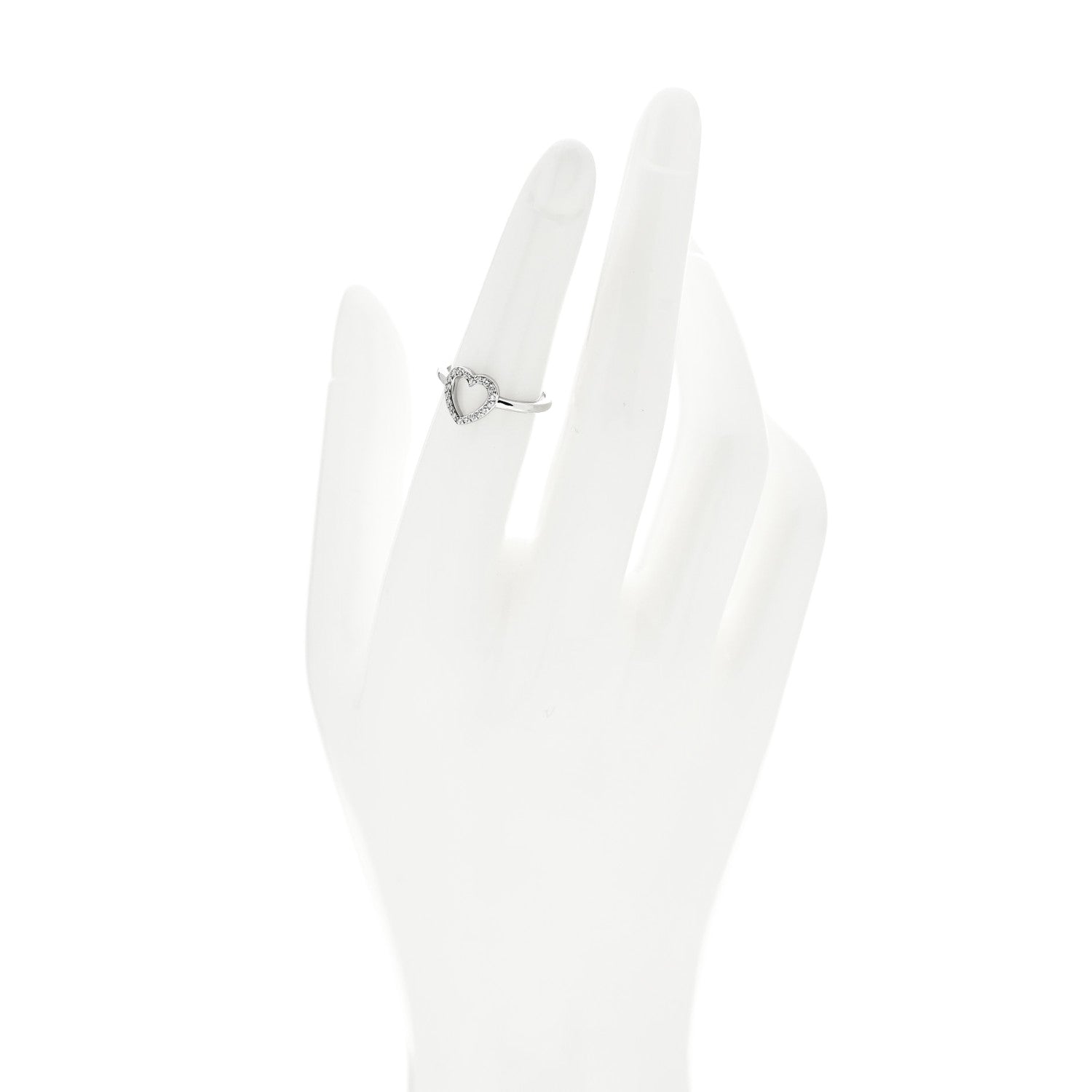 Tiffany Platinum Diamond Heart Ring 49 5 2 of 5