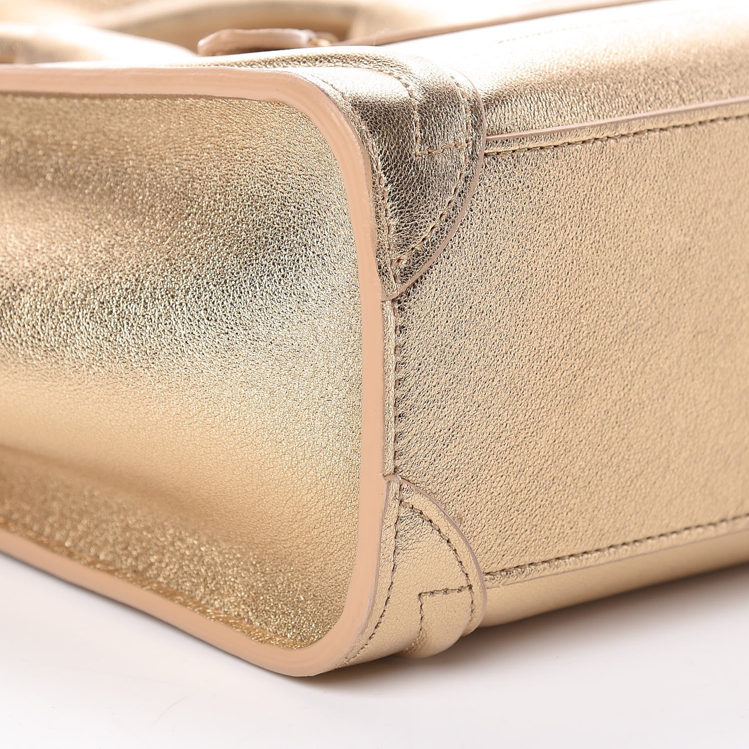 Celine Laminated Lambskin Nano Luggage Gold 11 of 13