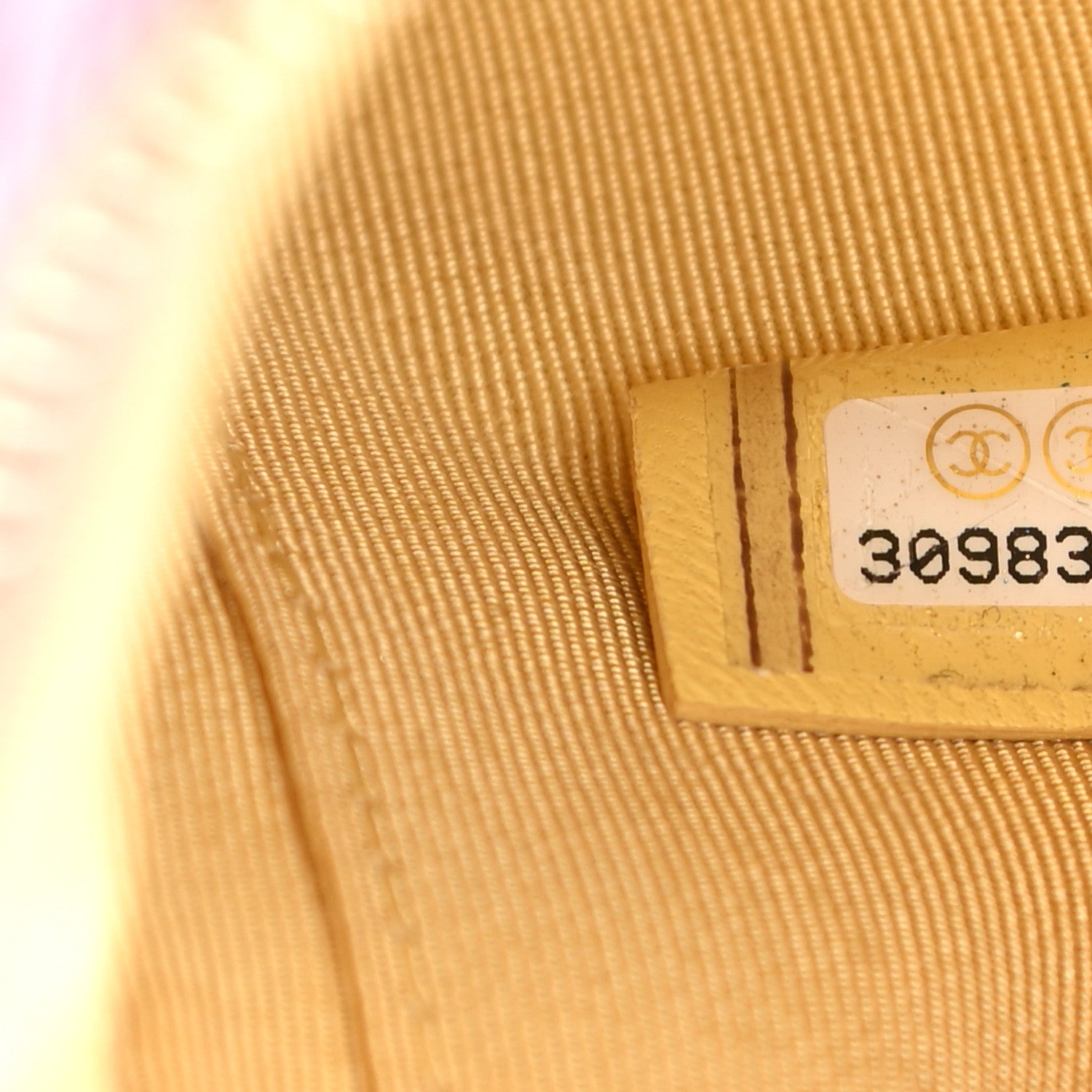 Chanel Lambskin Quilted Zipped Pouch Pink Yellow 7 of 7