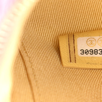 Chanel Lambskin Quilted Zipped Pouch Pink Yellow 7 of 7