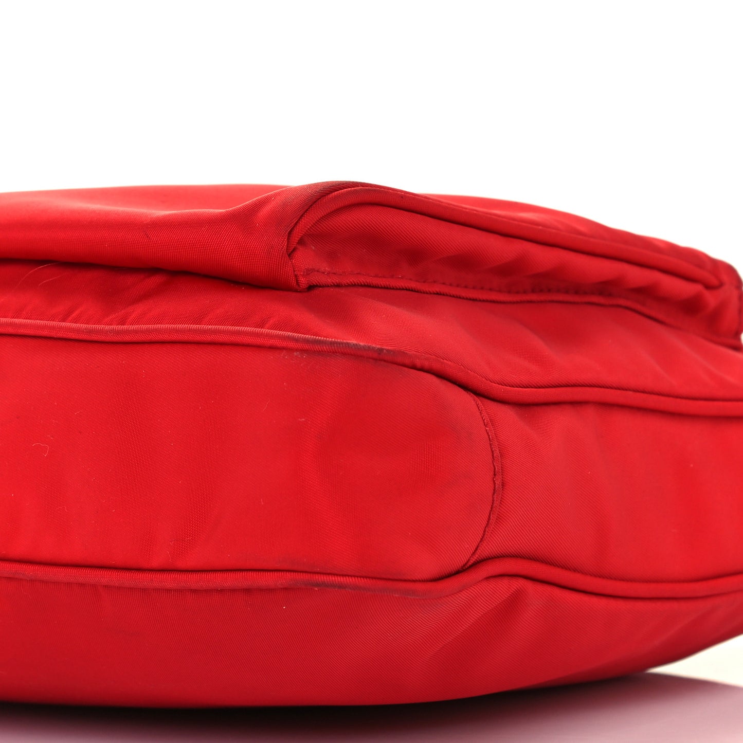 Tessuto Nylon Saffiano Pocket Messenger Bag Red