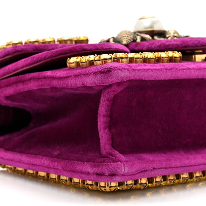 Gucci Velvet Crystal Mini Bee Broadway Shoulder Bag 10 of 10
