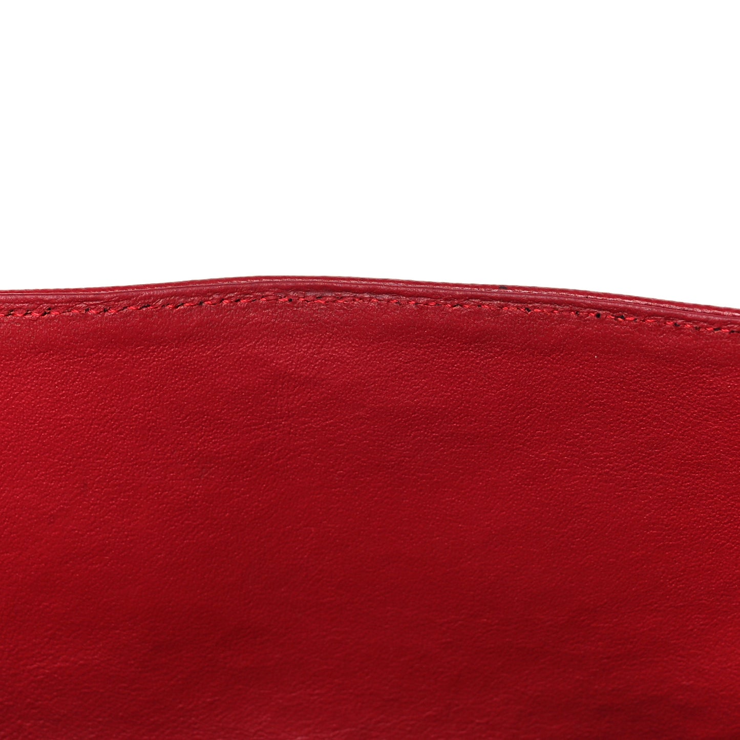 Caviar Chevron Quilted Jumbo Double Flap Dark Red