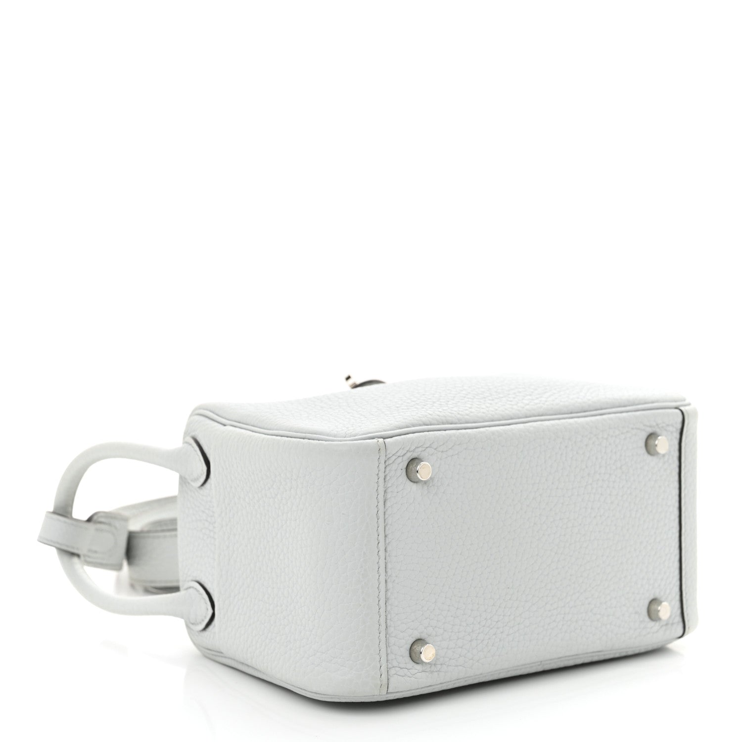 Hermes Taurillon Clemence Mini Lindy 20 Bleu Pale 4 of 11