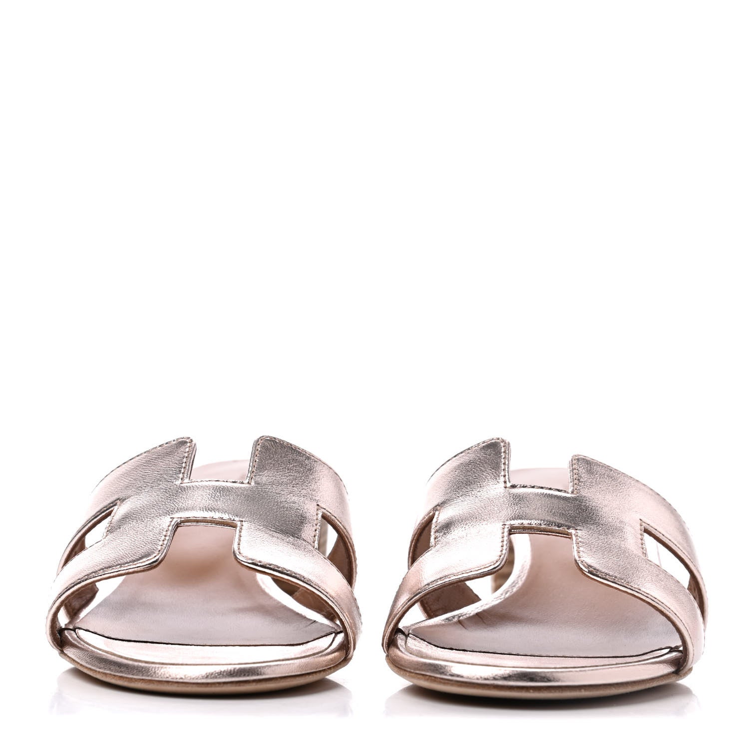 Hermes Metallic Nappa Oasis Sandals 36.5 Rose Dore 2 of 15