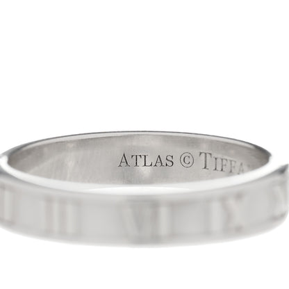 Tiffany 18K White Gold Atlas Band Ring 53 6.5 3 of 5