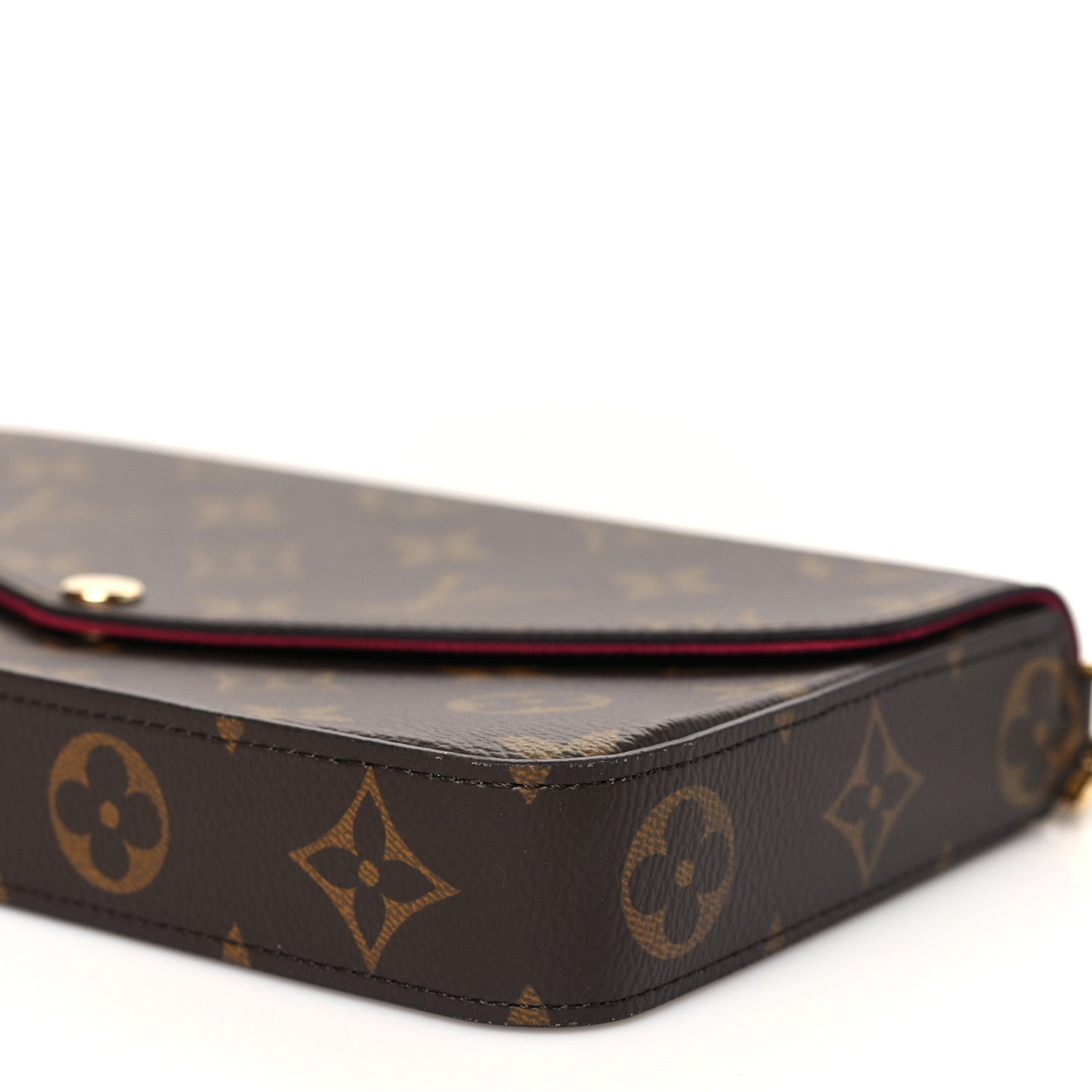 Louis Vuitton Monogram Pochette Felicie Chain Wallet Fuchsia 9 of 10