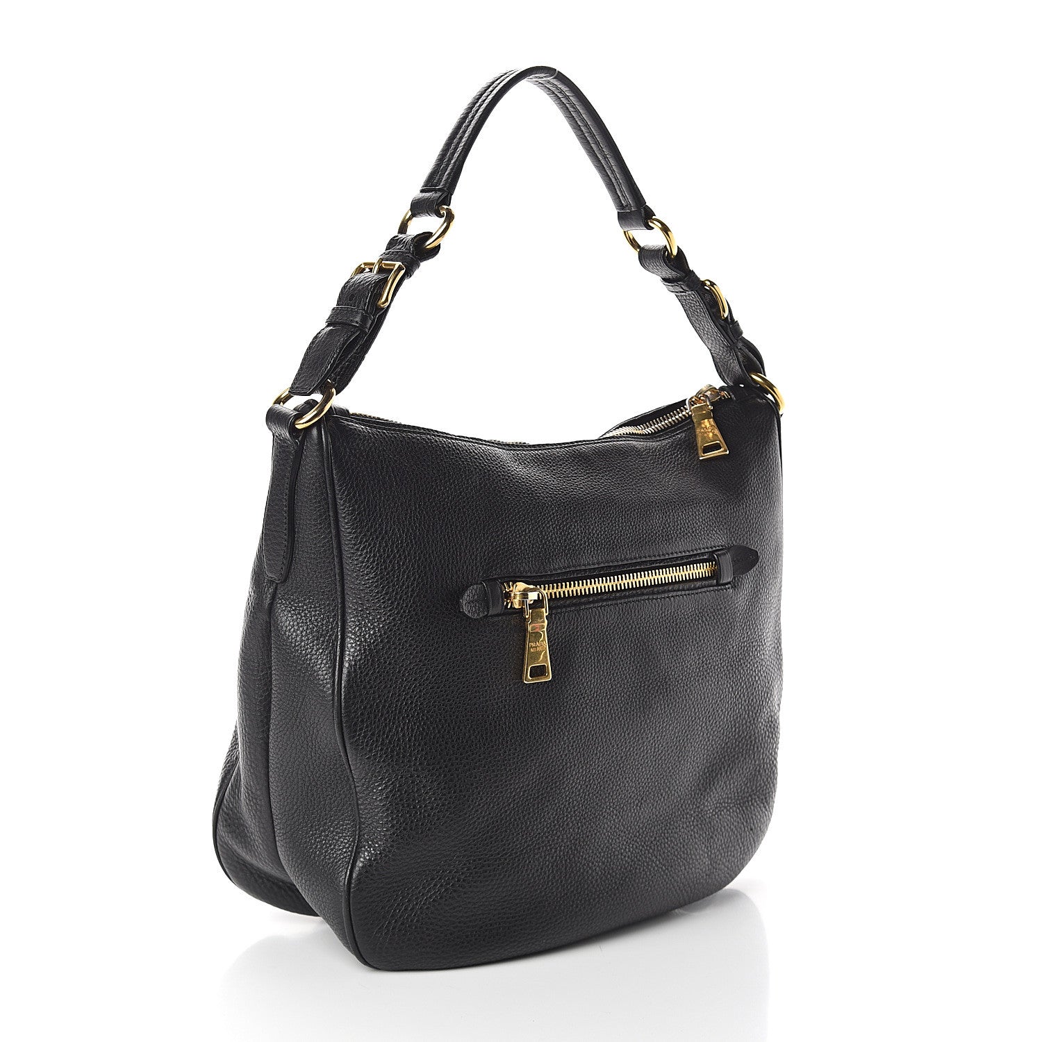 Prada Vitello Daino Hobo Black 2 of 8