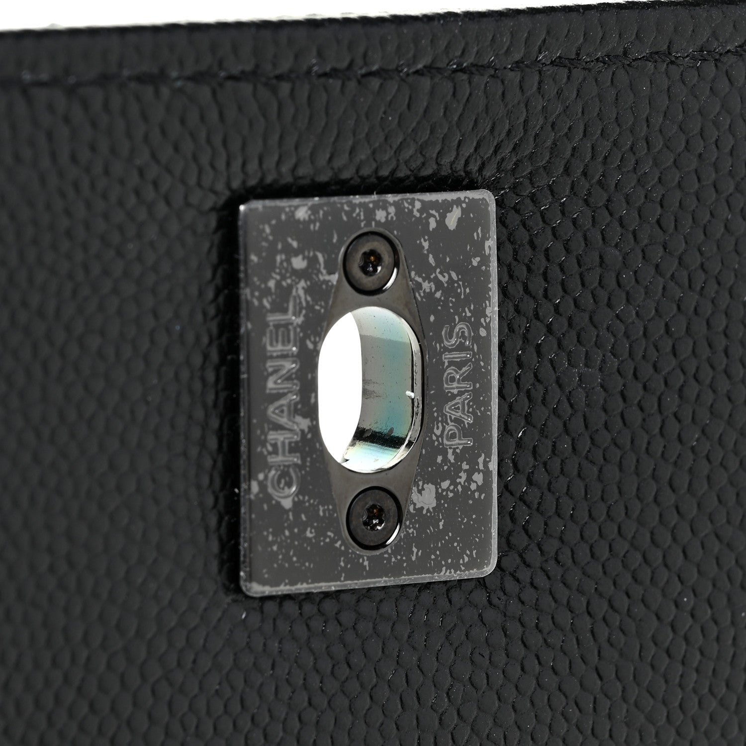 Chanel Caviar Chevron Quilted Small Coco Handle Flap So Black 14 of 14