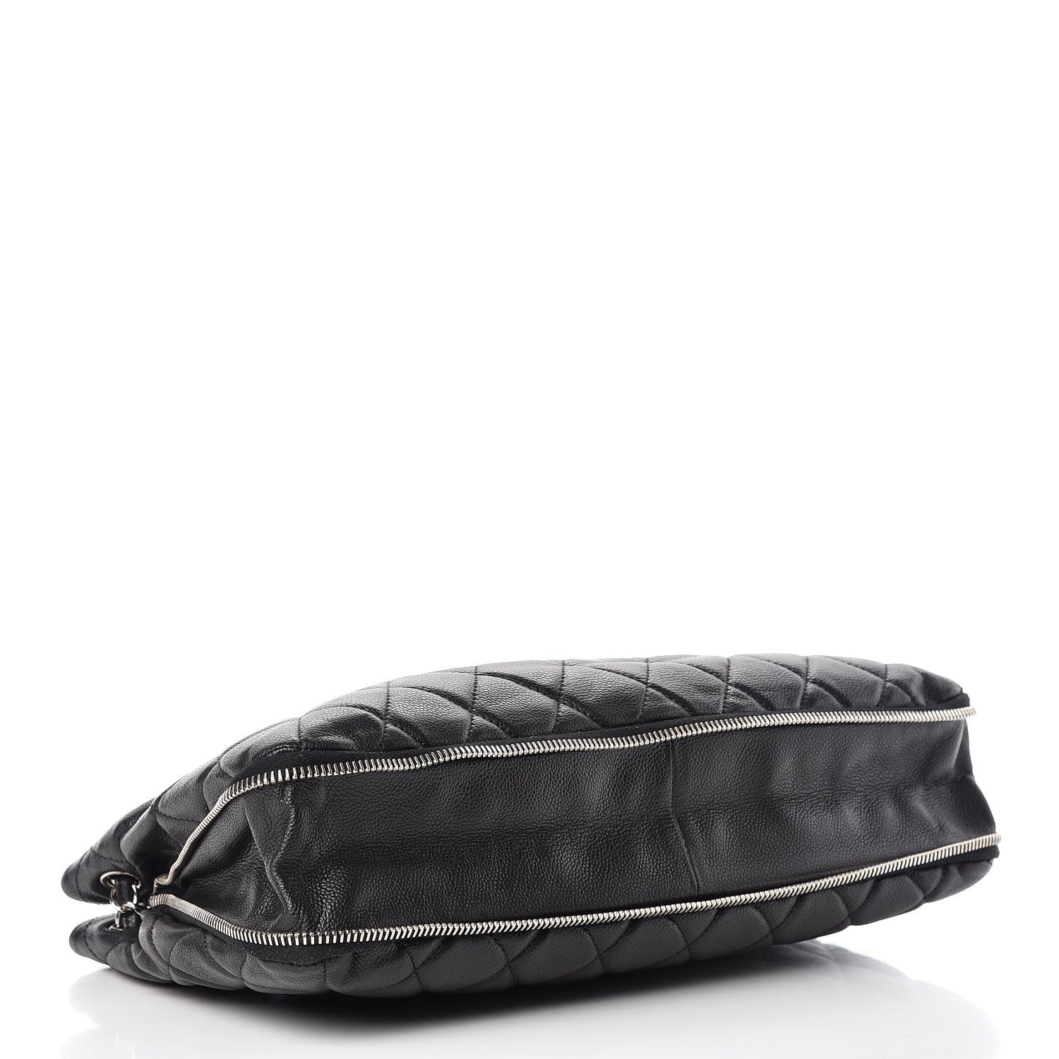Chanel Caviar Quilted Expandable Zip Shoulder Bag Black 4 of 8