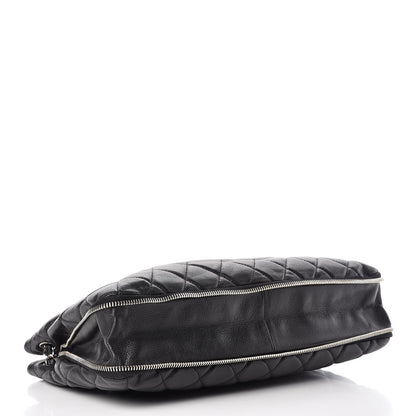 Chanel Caviar Quilted Expandable Zip Shoulder Bag Black 4 of 8
