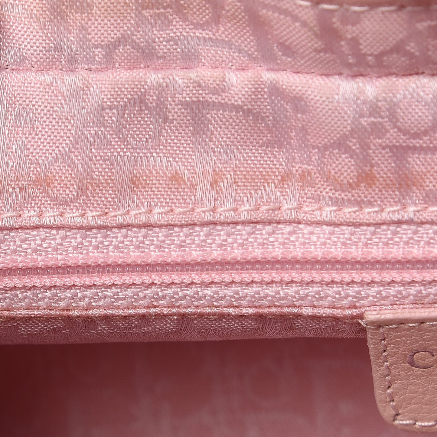 Calfskin Cannage Stitched Small East West Lady Dior Rose Clair