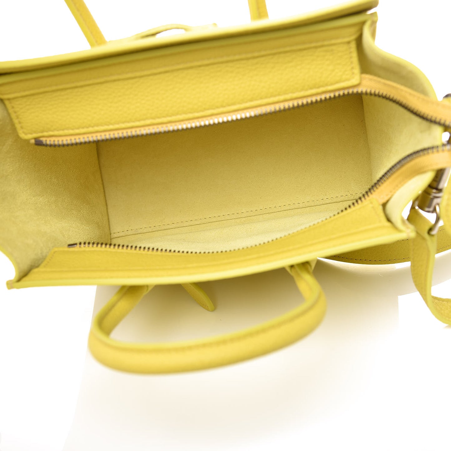 Drummed Calfskin Nano Luggage Mimosa