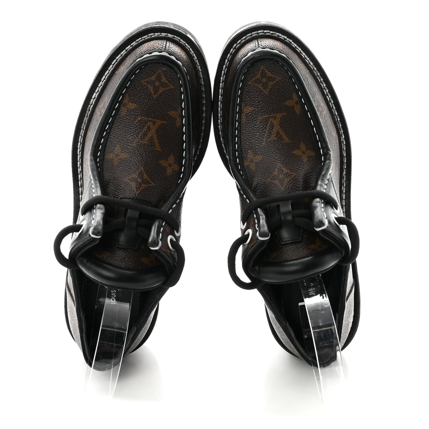 Monogram Calfskin Beaubourg Platform Derby Shoes 37.5 Brown