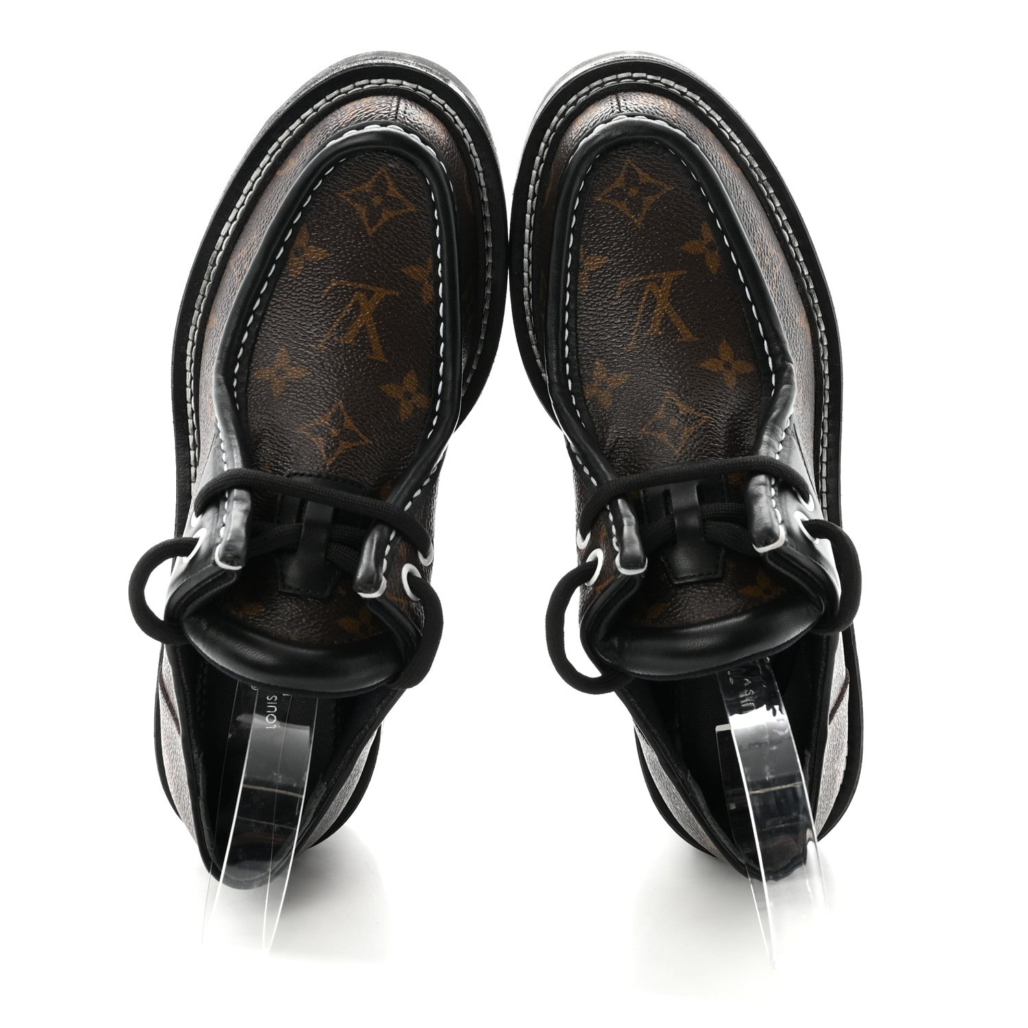 Louis Vuitton Monogram Calfskin Beaubourg Platform Derby Shoes 37.5 Brown 2 of 10