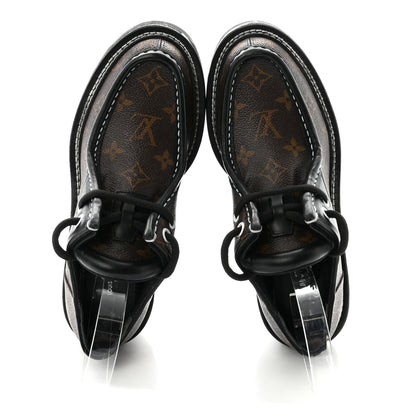 Louis Vuitton Monogram Calfskin Beaubourg Platform Derby Shoes 37.5 Brown 2 of 10