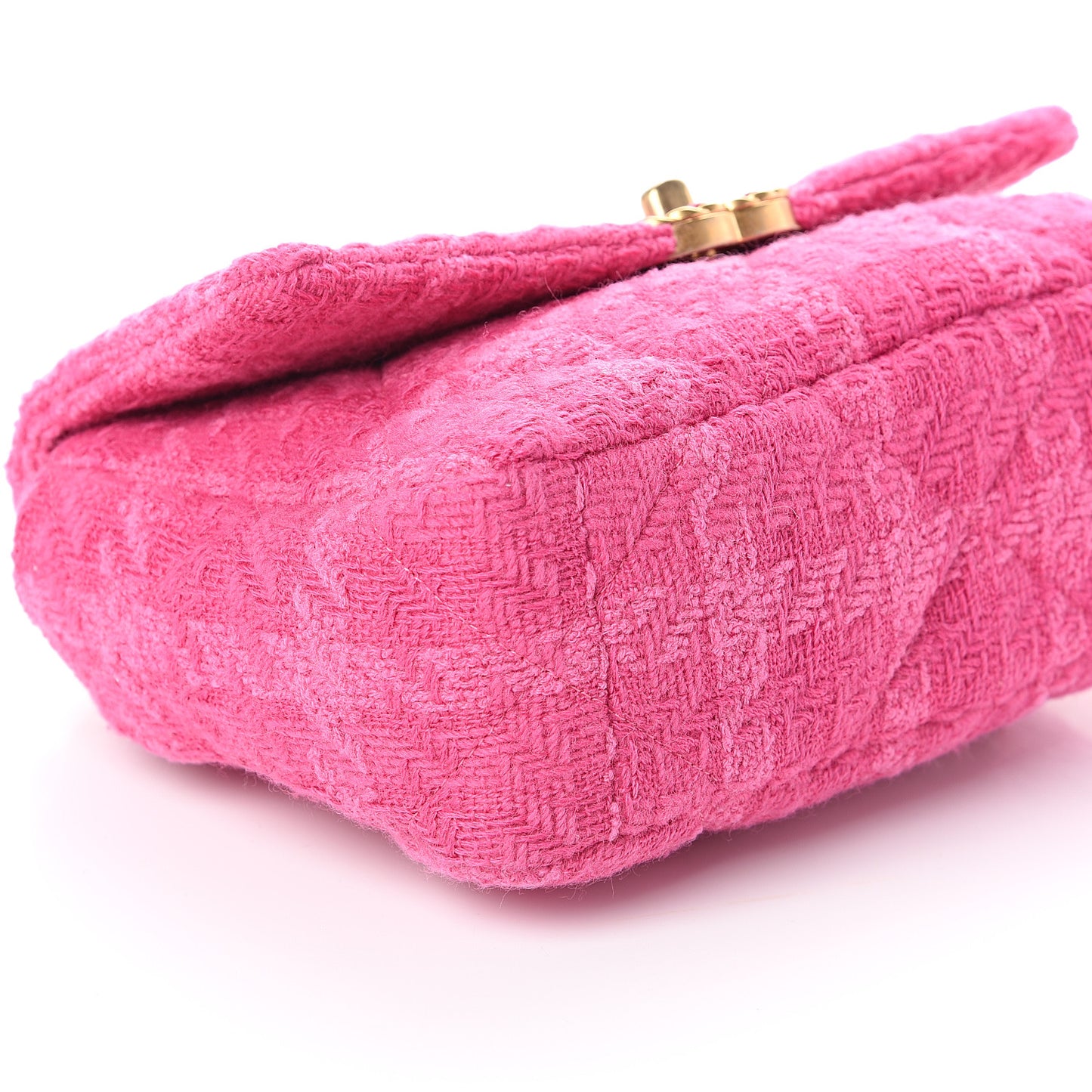 Tweed Quilted Medium 19 Flap Pink