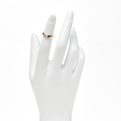 Tiffany 18K Rose Gold Diamond Elsa Peretti Open Heart Band Ring 45 3.5 4 of 8