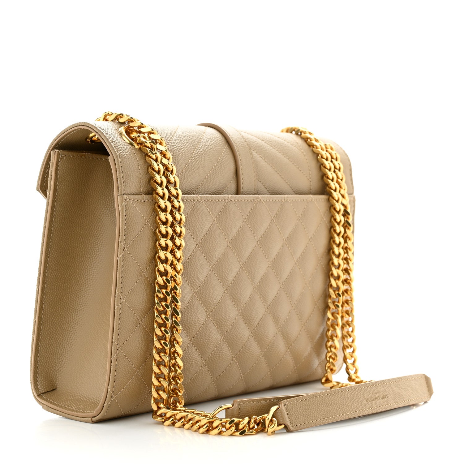 Saint Laurent Grain De Poudre Textured Mixed Matelasse Medium Triquilt Monogram Satchel Cork 3 of 10