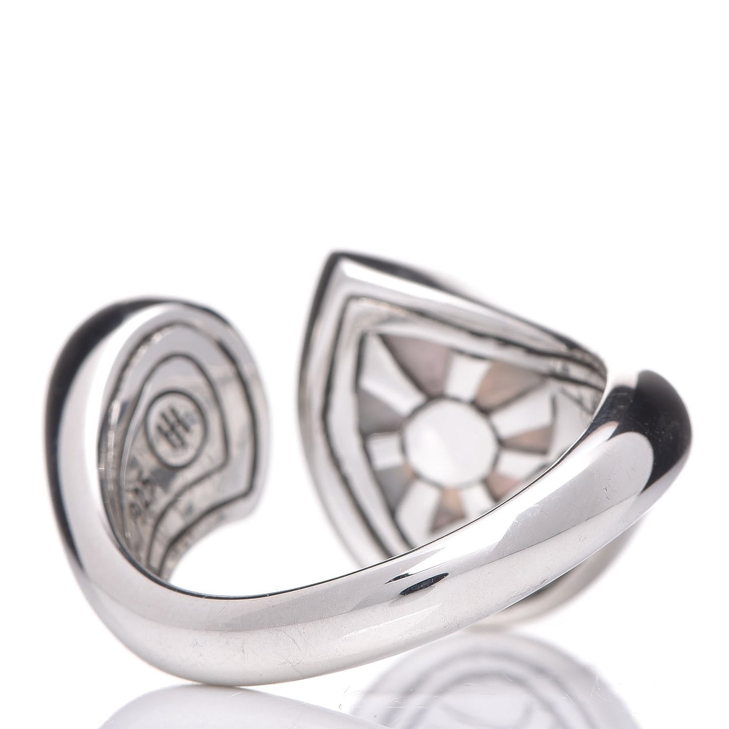 Sterling Silver Rainbow Moonstone Droplet Bypass Ring 57 8