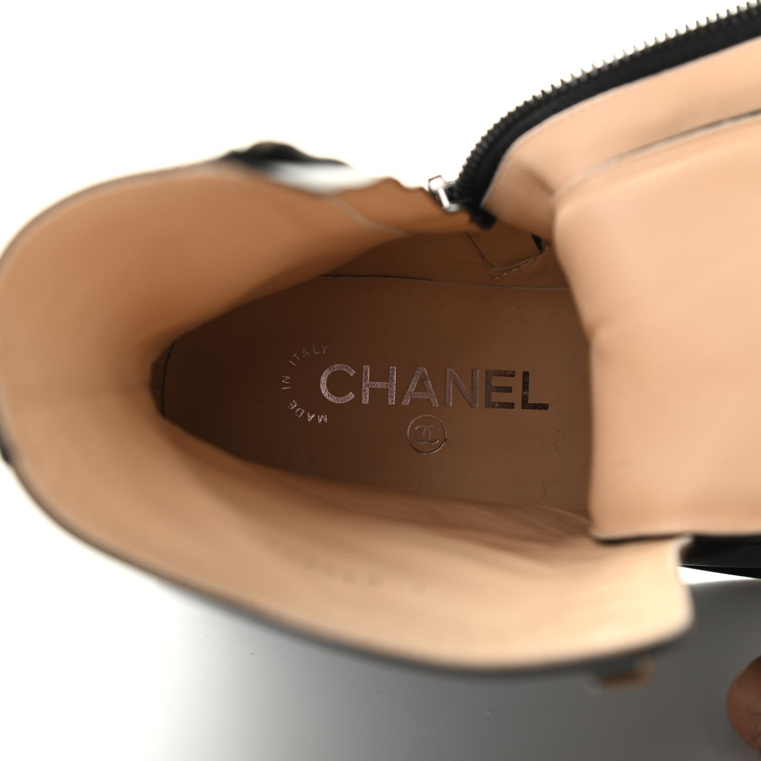 Chanel Calfskin Lace Up Combat Boots 41 Black 11 of 11