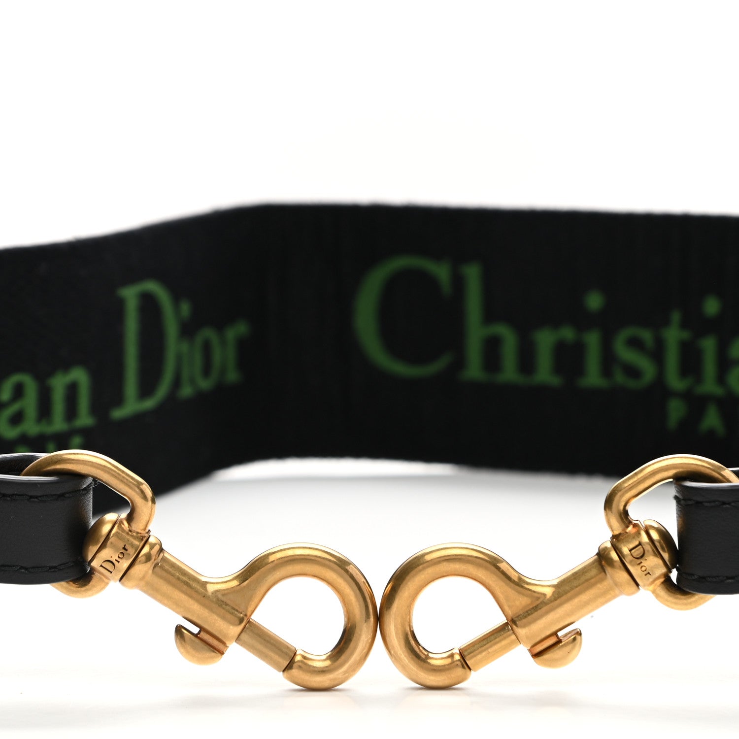 Christian Dior Canvas Embroidered Shoulder Strap Green 4 of 6