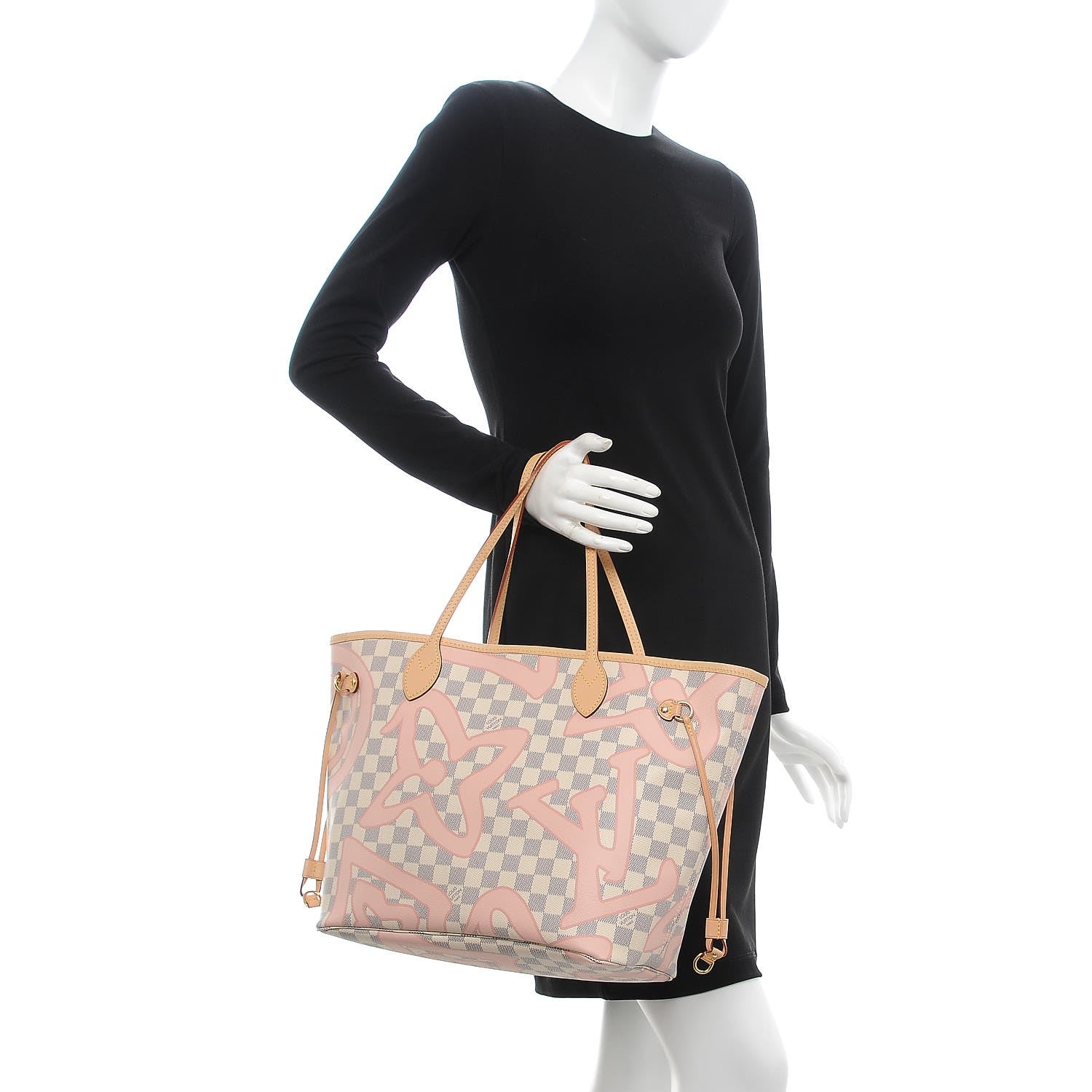Louis Vuitton Damier Azur Tahitienne Neverfull MM 2 of 8