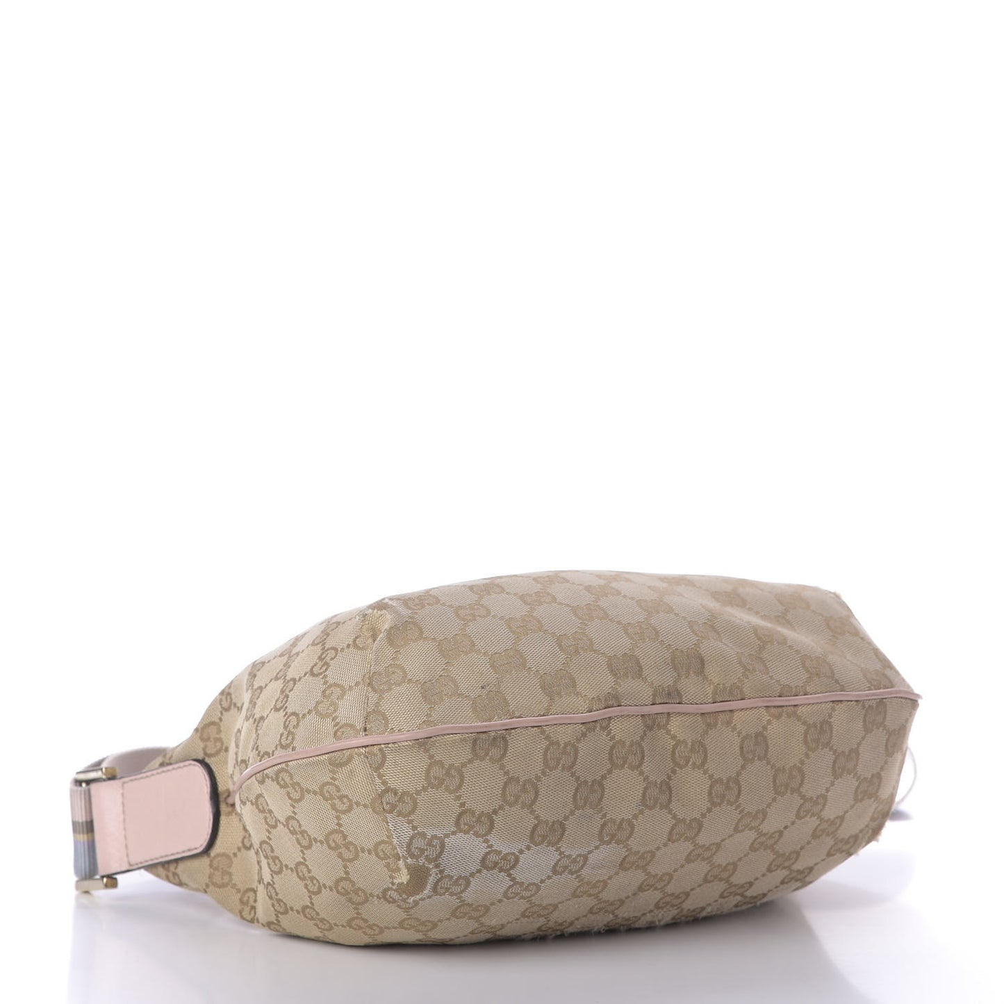 Monogram Web Medium Half Moon Hobo Blue Pink