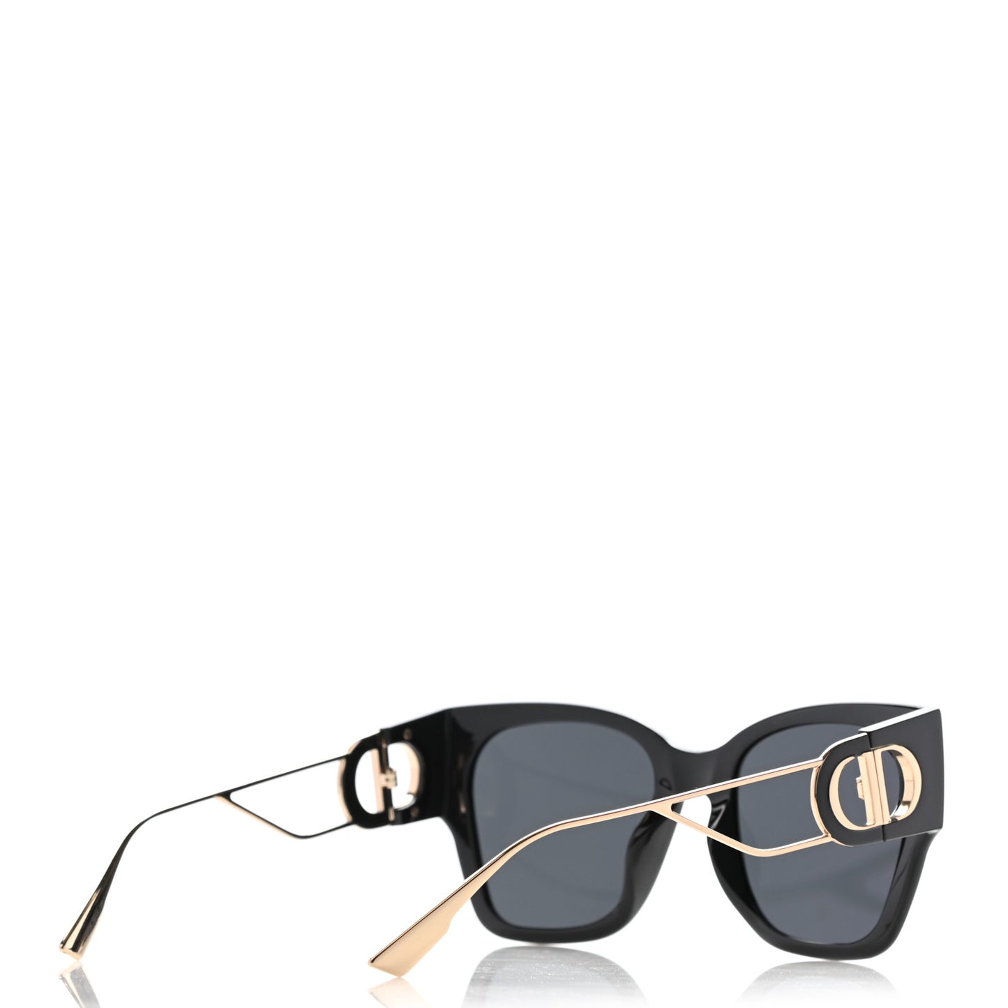 Rectangular 30 Montaigne 1 Sunglasses Black Gold