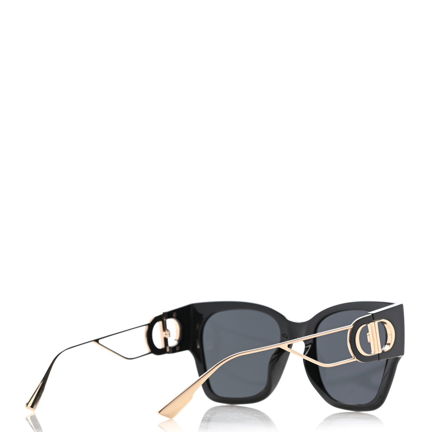 Christian Dior Rectangular 30 Montaigne 1 Sunglasses Black Gold 4 of 10