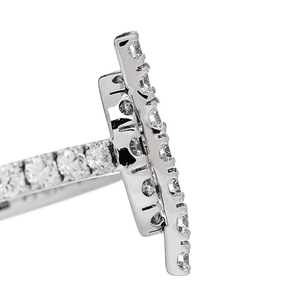 Hermes 18K White Gold Diamond Finesse Ring 54 6.75 6 of 7