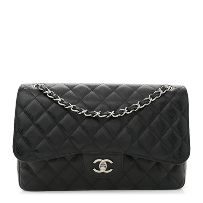 Chanel Caviar Quilted Jumbo Double Flap Black 1 of 15