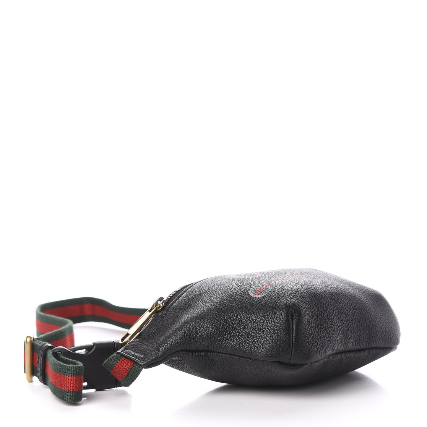 Grained Calfskin Small Logo Belt Bag Black