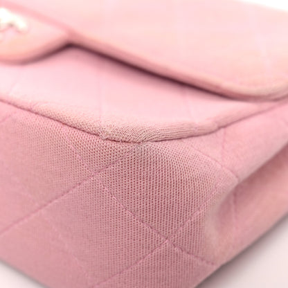 Chanel Jersey Quilted Small Single Flap Pink 10 of 14