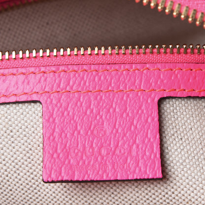 Gucci Canvas Flora Floral Shoulder Bag White Fuchsia Fluo 6 of 11