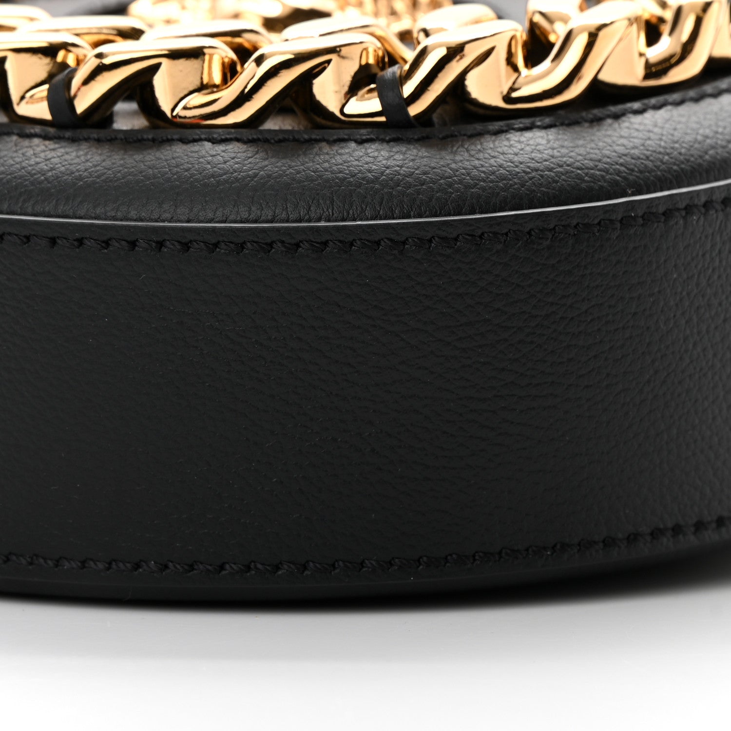 Versace Calfskin Mini La Medusa Chain Round Crossbody Bag Black 9 of 10