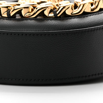 Versace Calfskin Mini La Medusa Chain Round Crossbody Bag Black 9 of 10