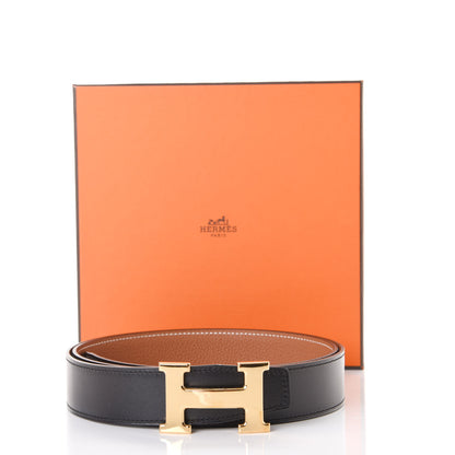 Hermes Box Togo 32mm H Belt 100 Black Gold 4 of 4