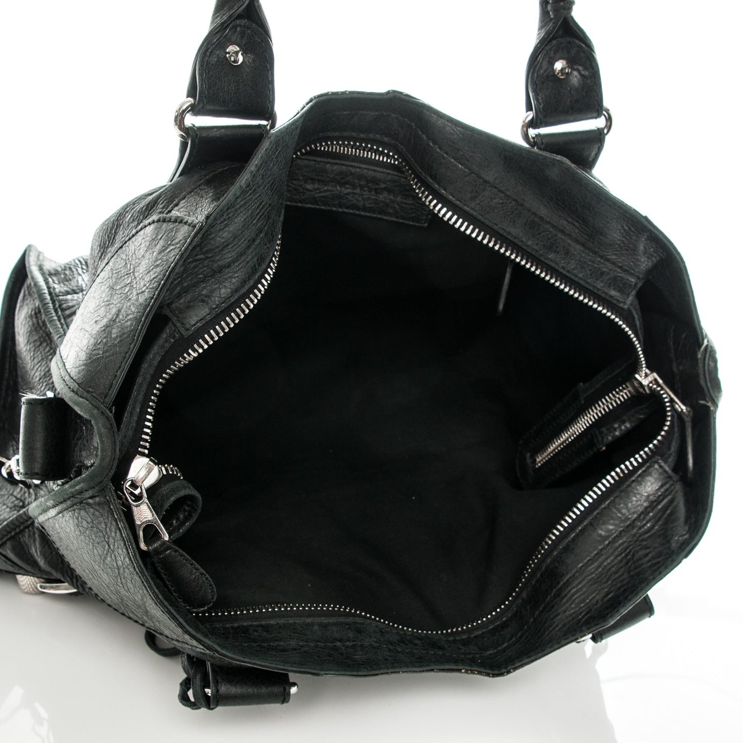 Agneau Giant 21 Silver Hardware Part Time Black