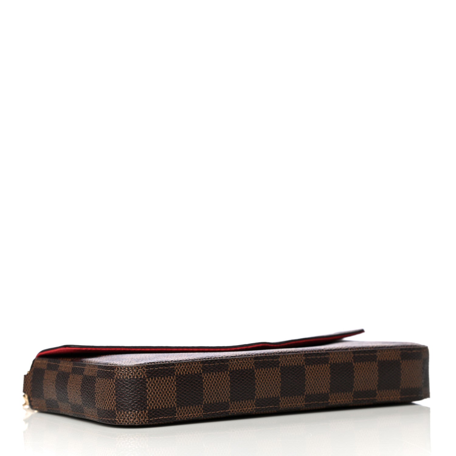 Louis Vuitton Damier Ebene Pochette Felicie Chain Wallet 4 of 14