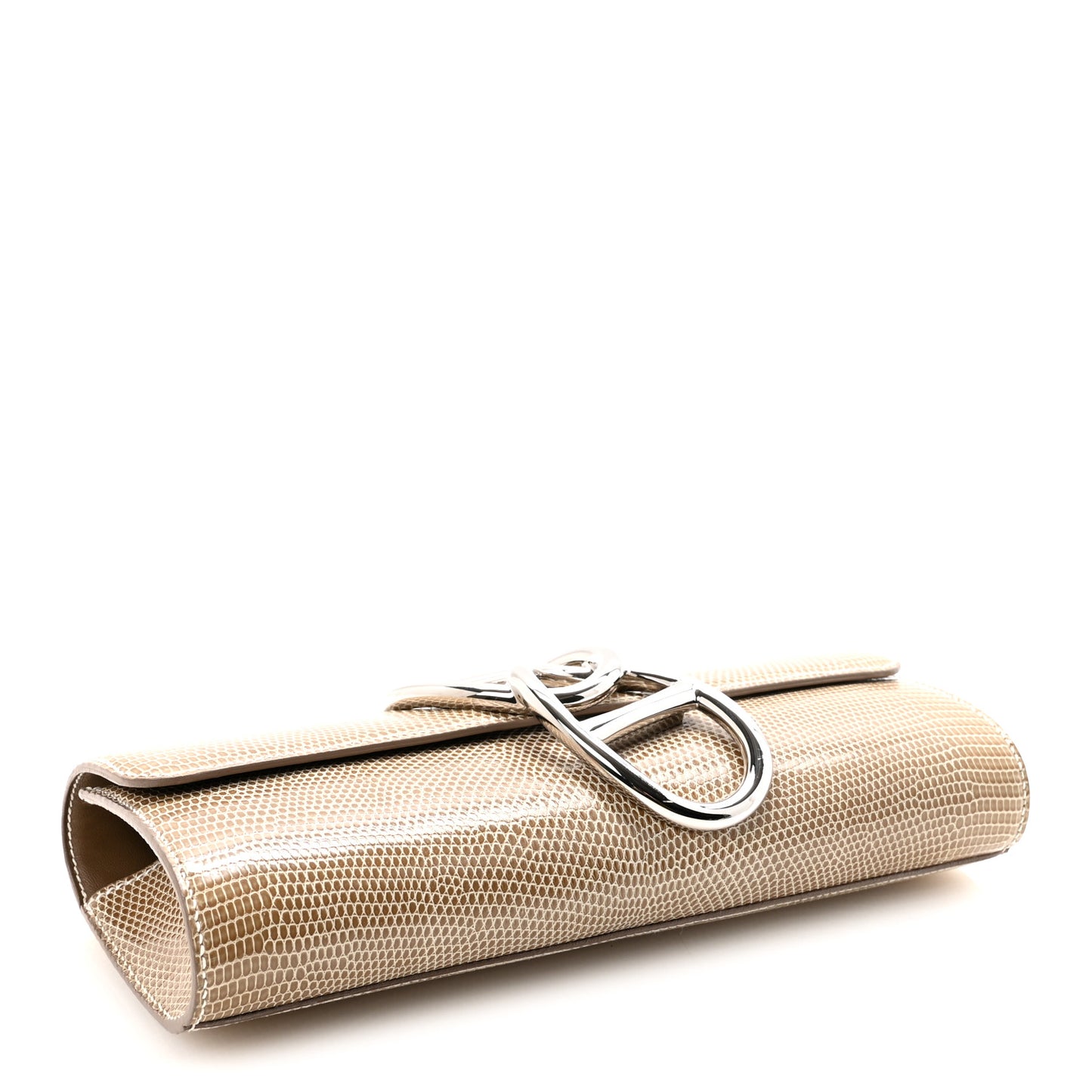 Lizard Egee Clutch Ficelle