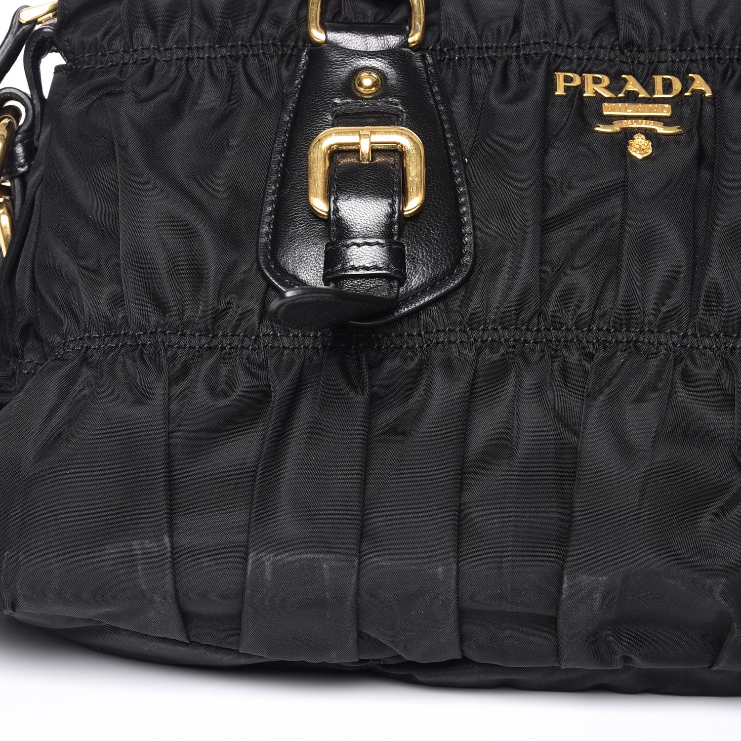 Prada Tessuto Nylon Gaufre Shopping Satchel Black 11 of 12