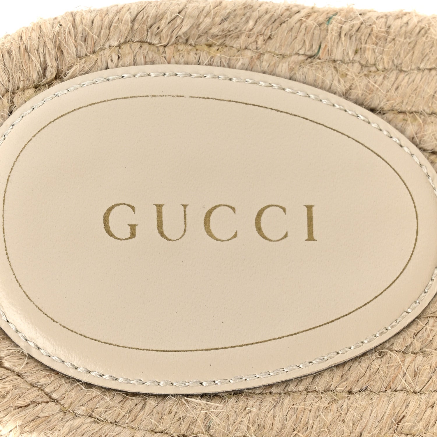 Gucci Raffia Interlocking G Flat Slide Espadrille Sandals 36.5 White 8 of 10