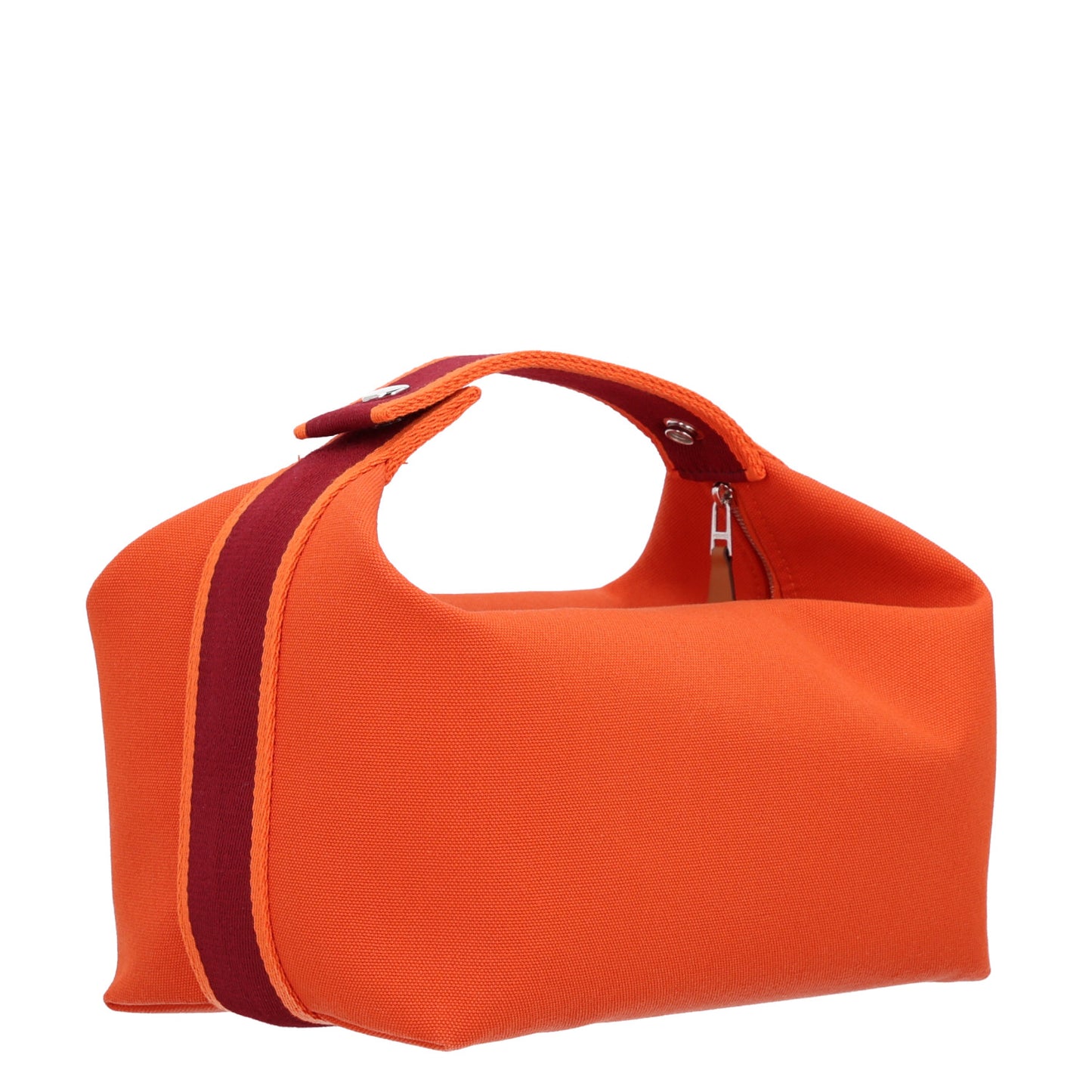 Canvas Large Bride-A-Brac Pouch Orange Feu Burgundy
