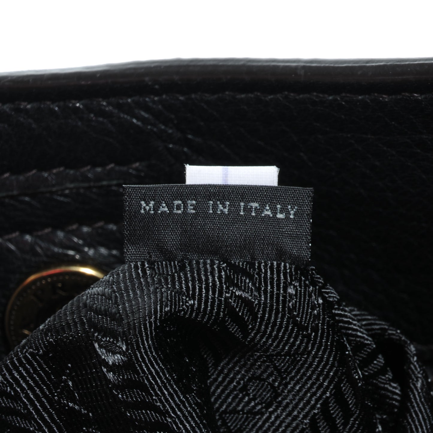 Deerskin Zipper Detail Tote Black