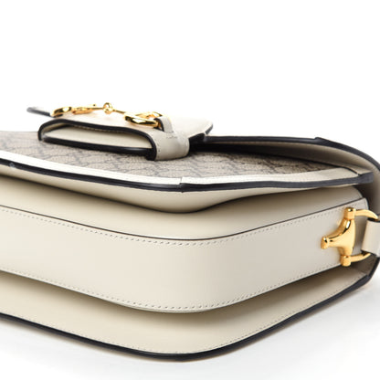 Gucci GG Supreme Monogram Horsebit 1955 Shoulder Bag Beige Mystic White 7 of 12